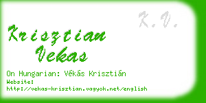 krisztian vekas business card